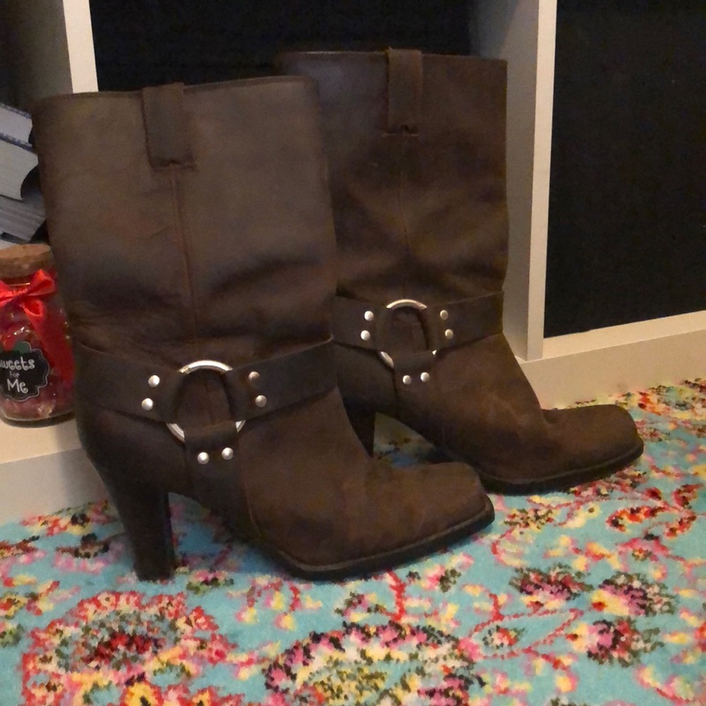 Michael Kors leather boot heels